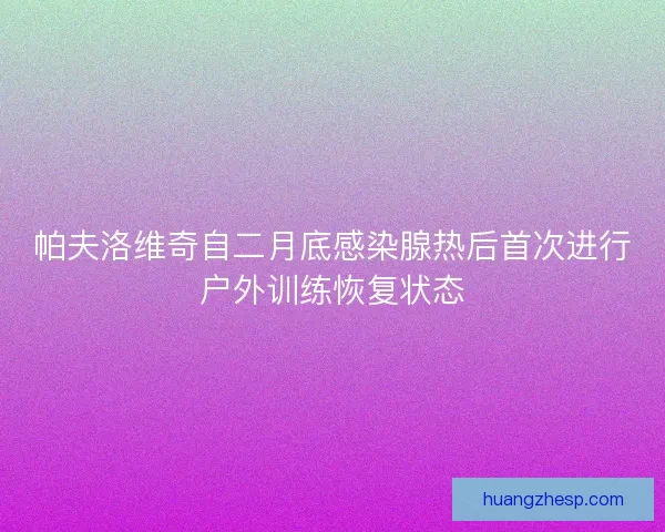 帕夫洛维奇自二月底感染腺热后首次进行户外训练恢复状态